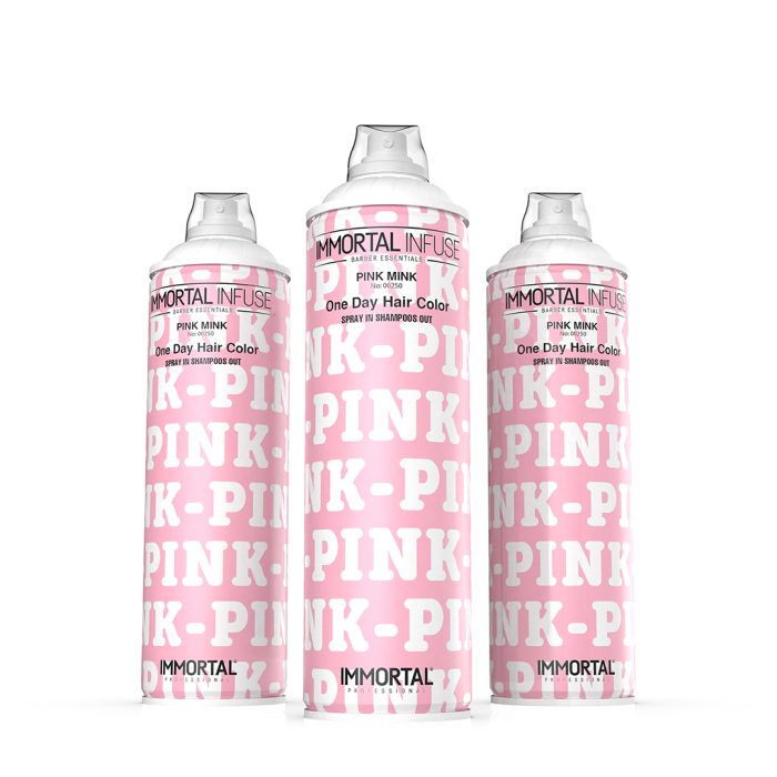 Immortal Infuse One Day Hair Color Spray Pink Mink 200ML