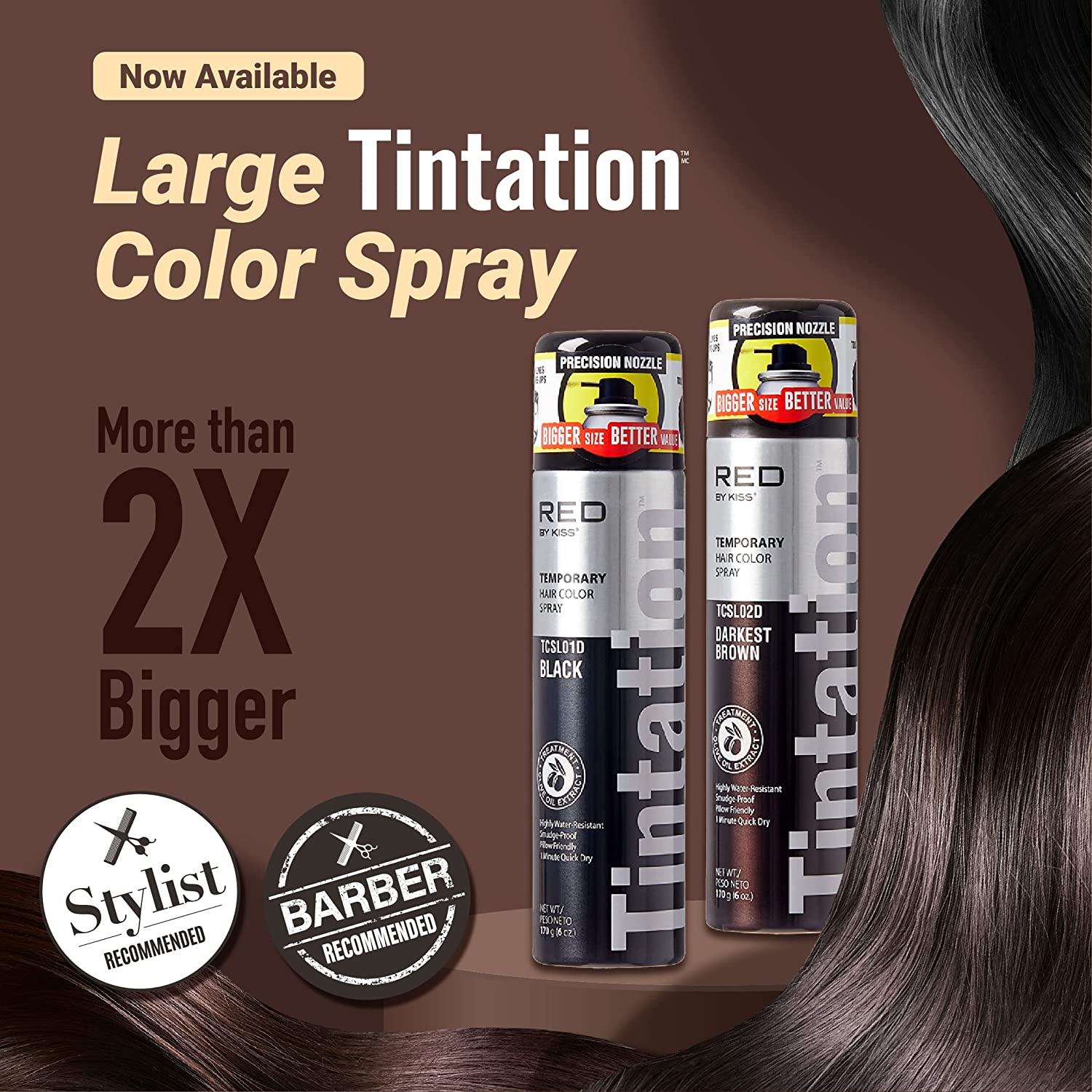 Kiss Root Cover Up Concealer Tintation Colour Spray 6oz.