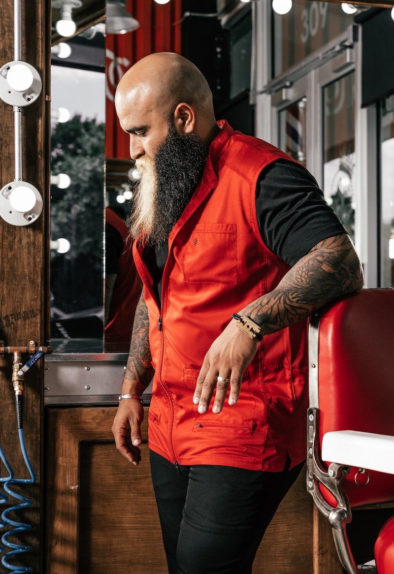 Barber Strong the Barber Vest - Red