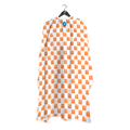 Barber Flow Dripped Checker Cape - Orange
