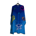 Barber Flow Graffiti Cape - Blue