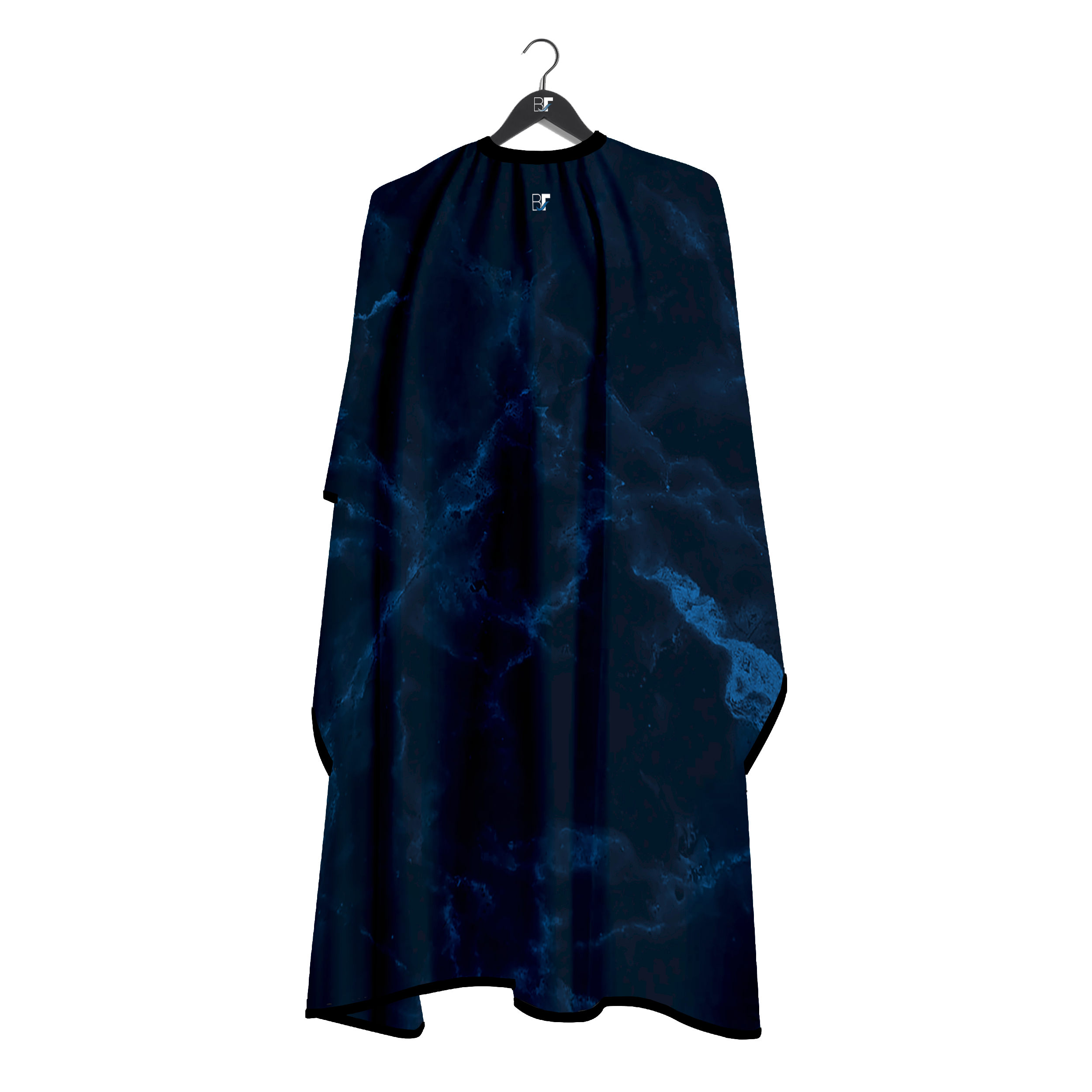 Barber Flow Marble Blue on Black Cape