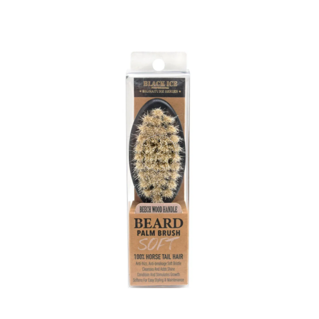 Black Ice Beard Palm Brush