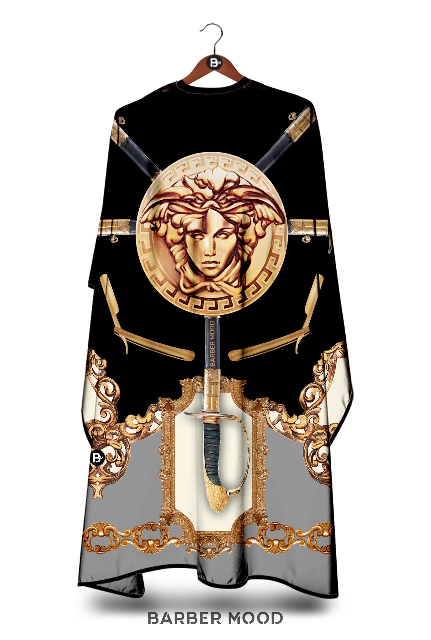 Barber Mood Swords Cape