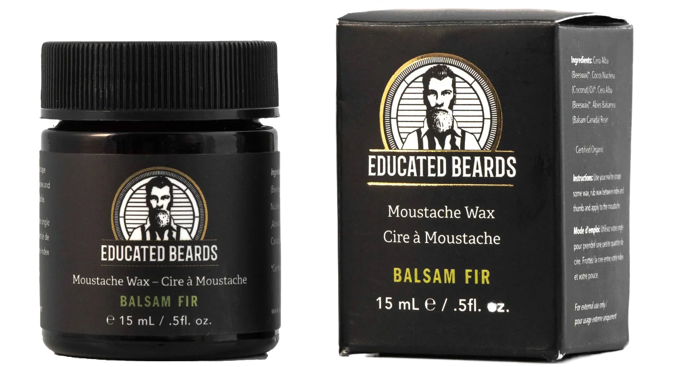 Educated Beards Balsam Fir Moustache Wax 15ml