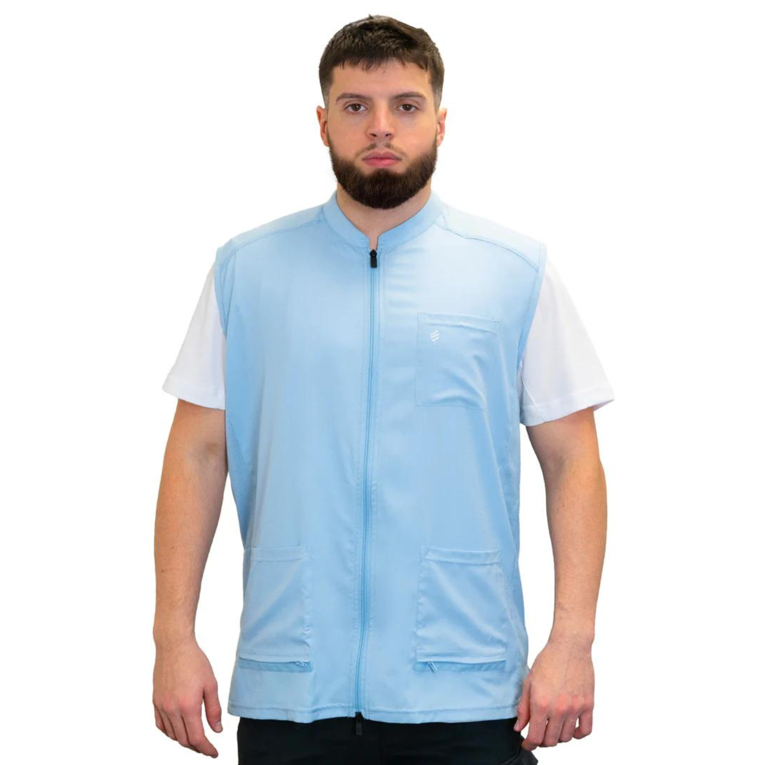 Barber Strong The Barber Vest - Arctic Blue