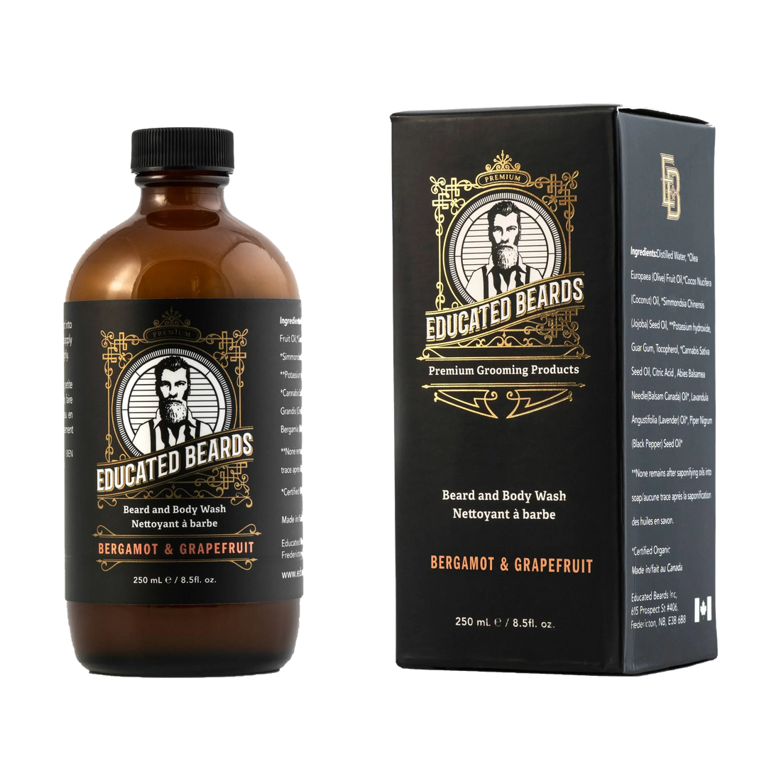 Educated Beards Bergamot Grapefruit Beard Wash 250ml