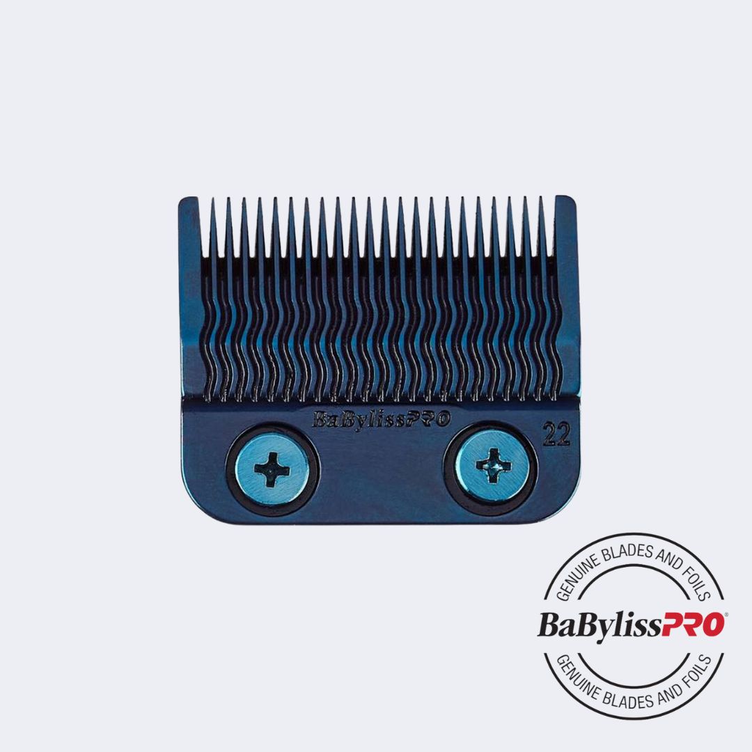 BabylissPro Blue Titanium Metal - Injection Molded (MIM) Precision Fade Blade (22 Teeth)
