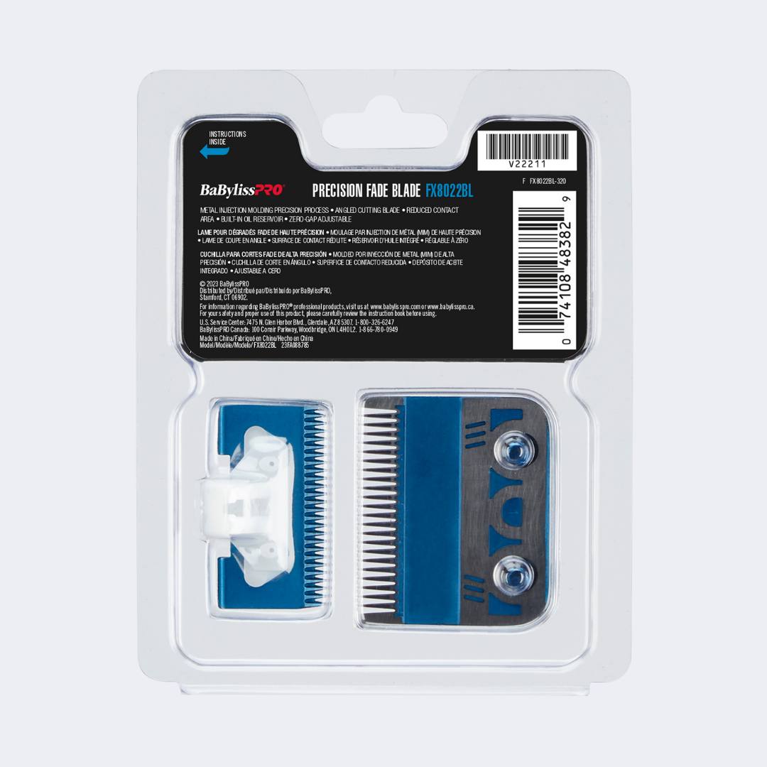 BabylissPro Blue Titanium Metal - Injection Molded (MIM) Precision Fade Blade (22 Teeth)
