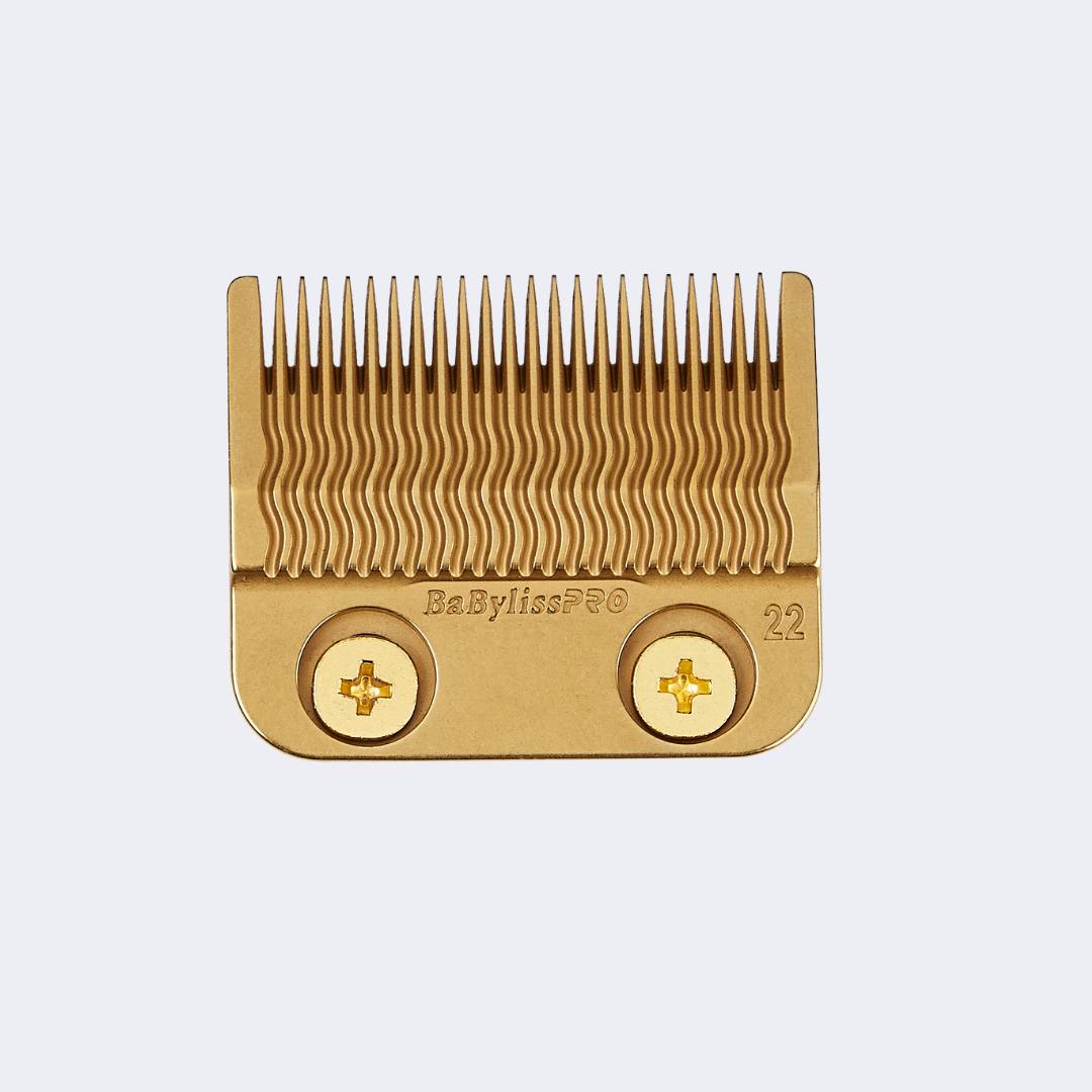 BabylissPro Gold Titanium Metal - Injection Molded (MIM) Precision Fade Blade (22 Teeth)