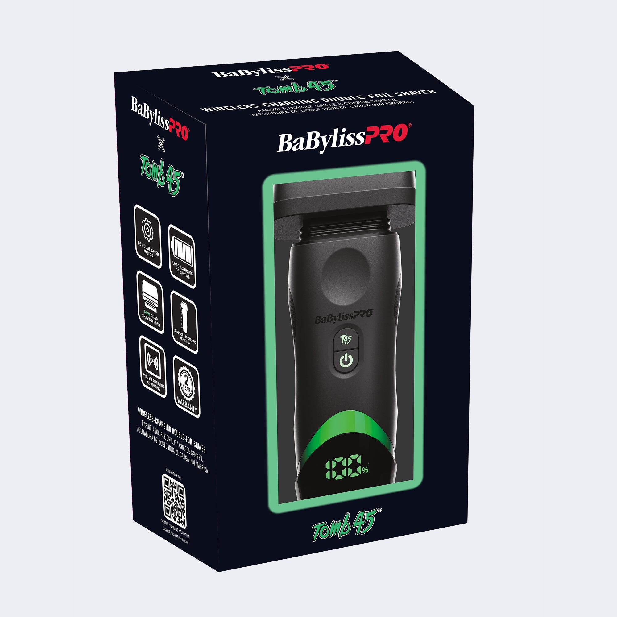 BabylissPro x Tomb45 Wireless Double Foil Shaver - CS