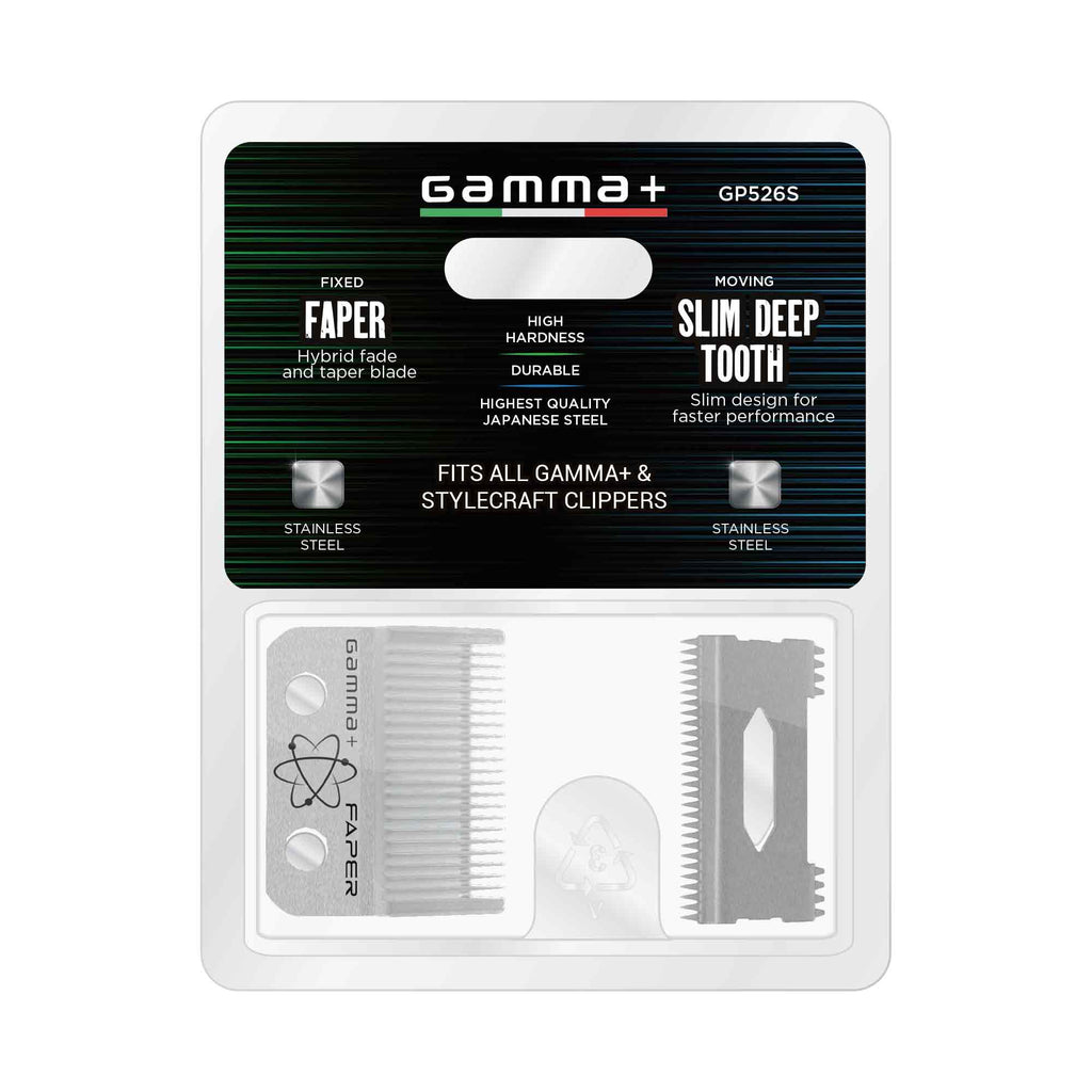 Gamma + Fixed Steel Faper Blade + Deep Slim Cutting Blade Set