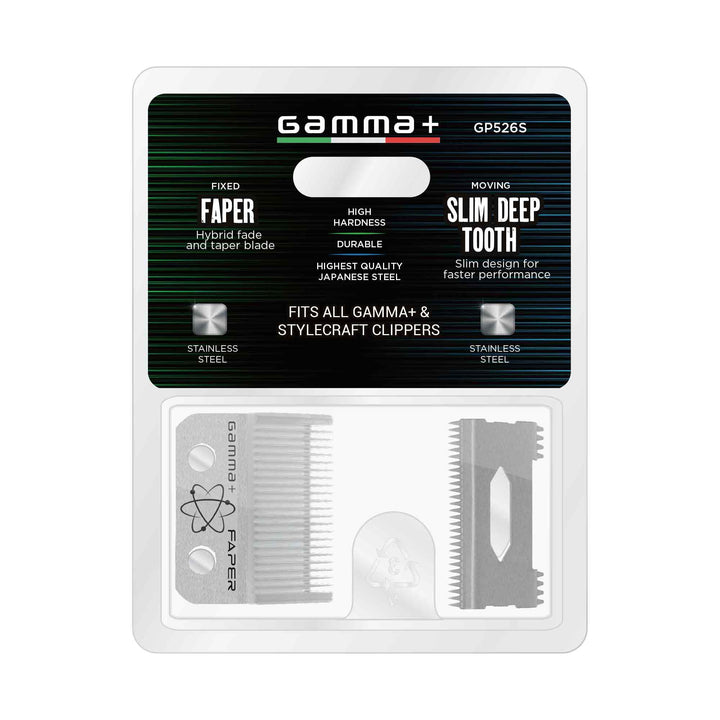 Gamma + Fixed Steel Faper Blade + Deep Slim Cutting Blade Set