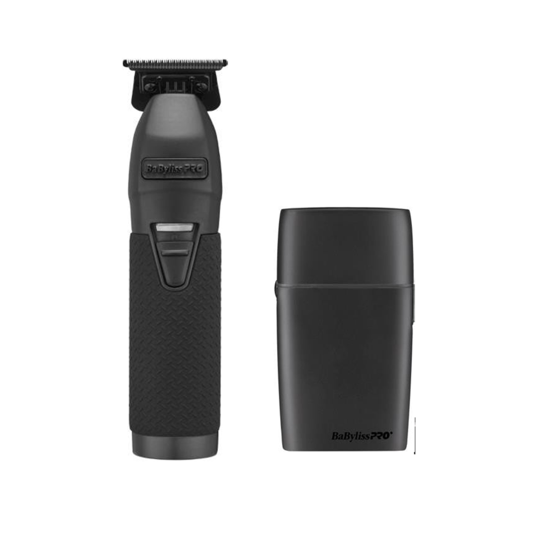 BaBylissPro Matte Black All Metal Lithium FX+ Trimmer +  Double Foil Shaver Prepack Set