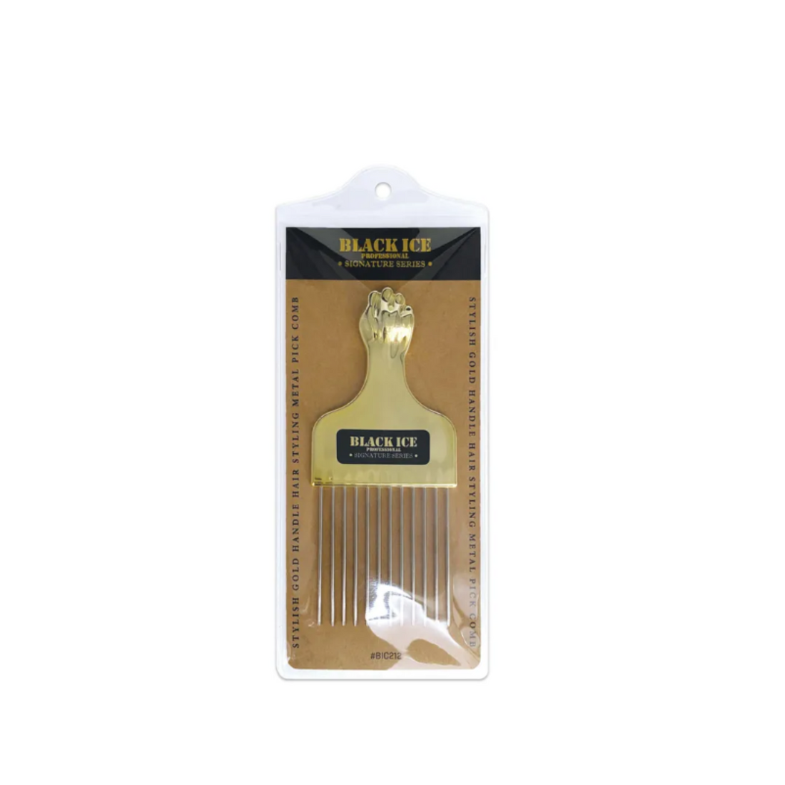Black Ice Premium Stylish Metal Pick Comb