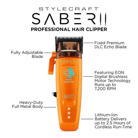 S|C Saber 2.0 Brushless Motor Clipper Orange