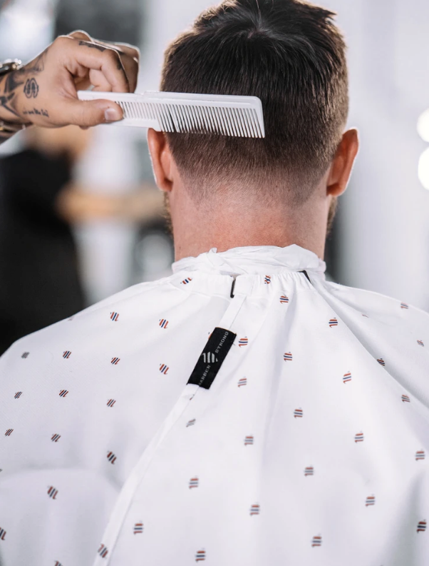 Barber Strong The Barber Shield Cape - White - Empire Barber Supply
