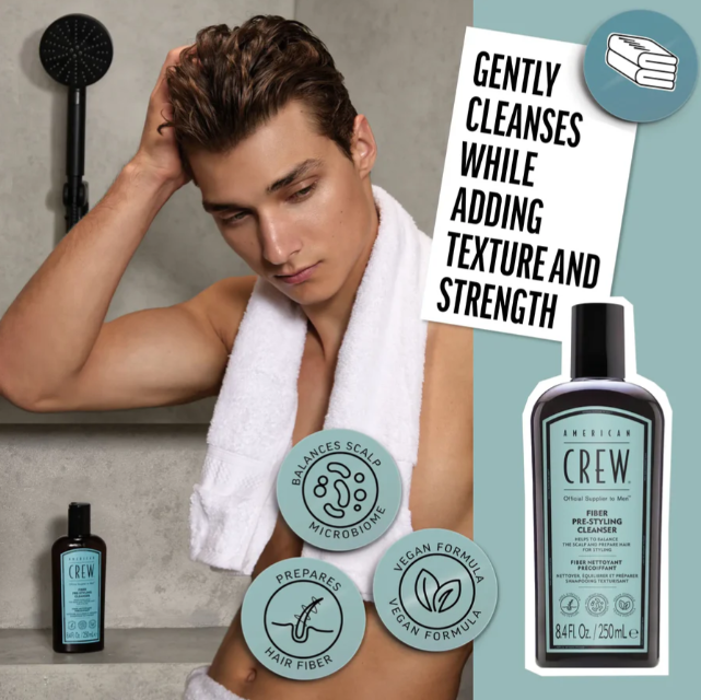 American Crew Fiber Pre Styling Shampoo 250ml