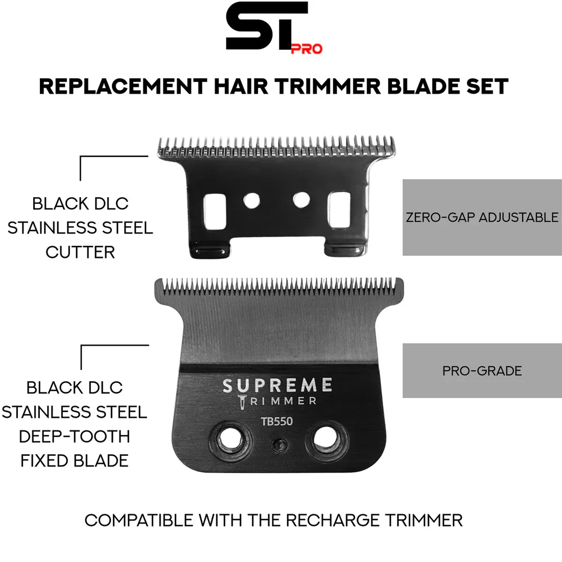 Supreme Deep Tooth Titanium DLC Blade