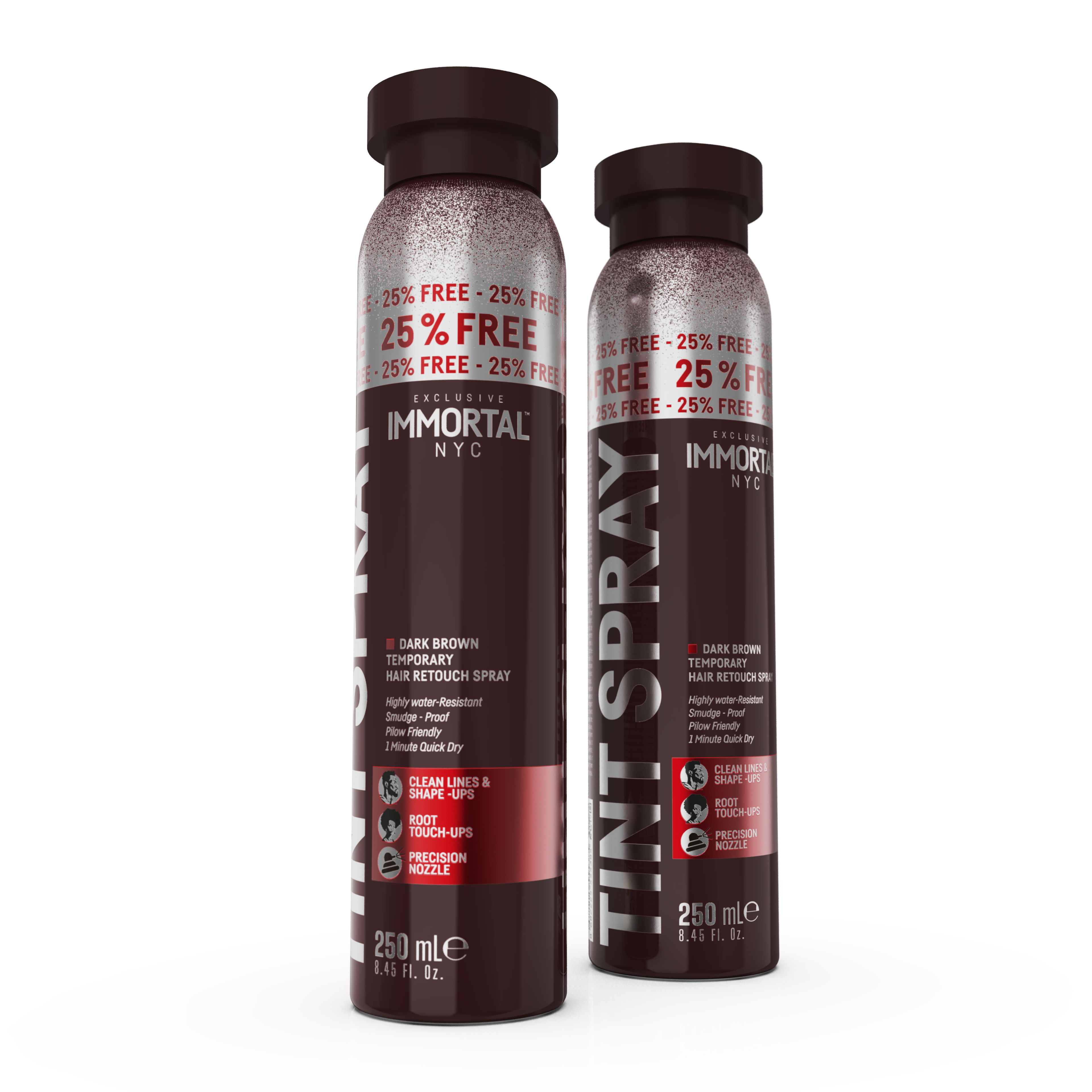 Immortal NYC Hair Retouch Temporary Tint Spray Dark Brown 250ML