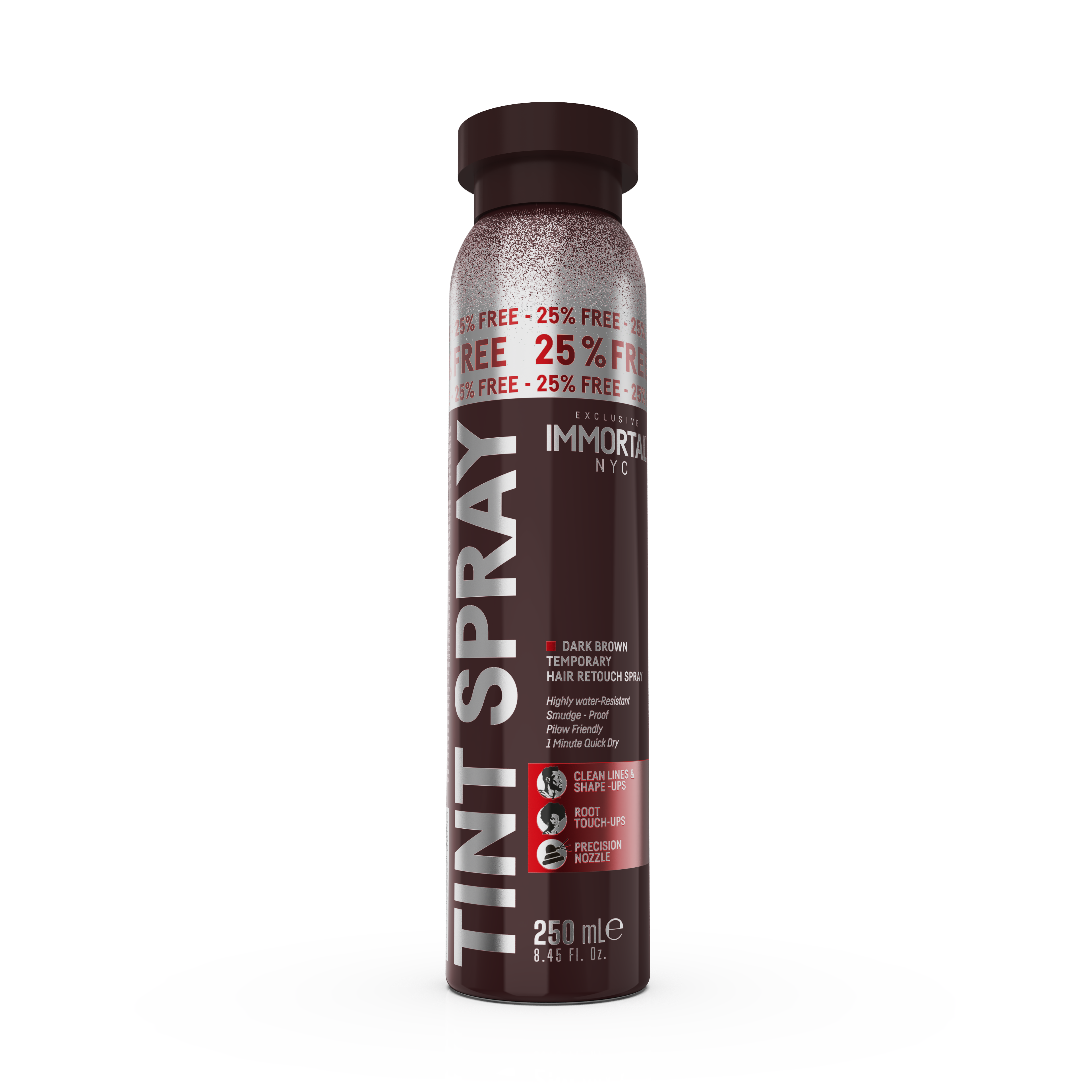 Immortal NYC Hair Retouch Temporary Tint Spray Dark Brown 250ML