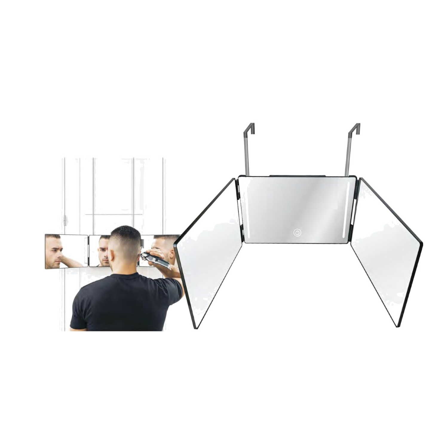 Trifold 3 Way Mirror