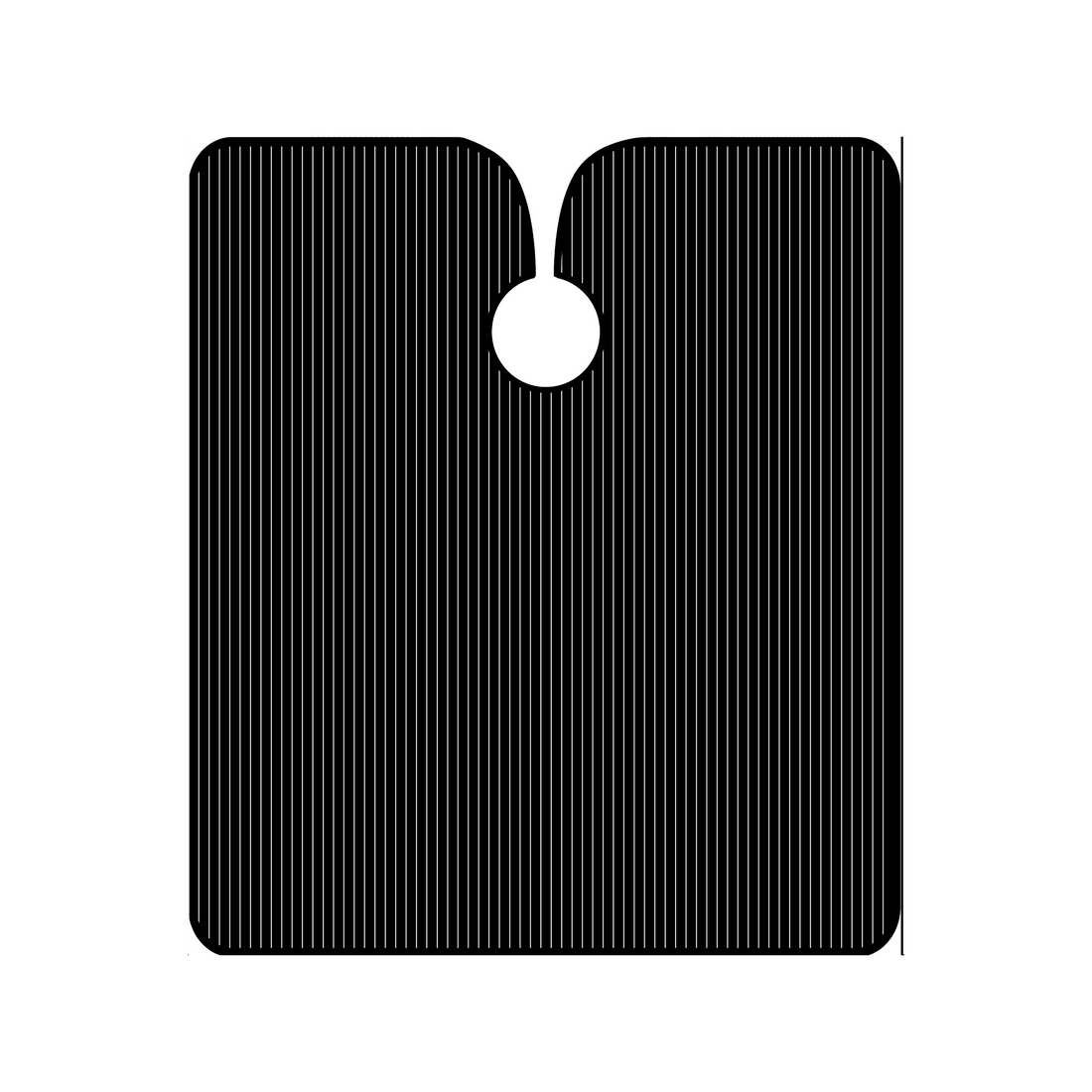 Barber Mood Black W/ White Pinstripe Cape