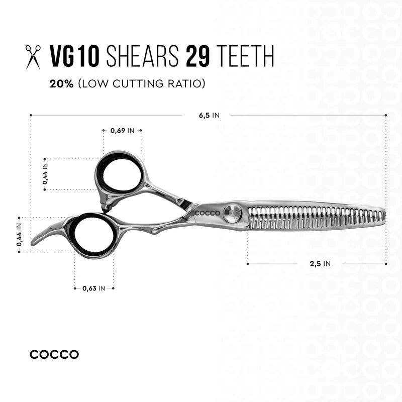 Cocco 6" Cutting Shear and 6" Thinning Shear (Right Hand Set)