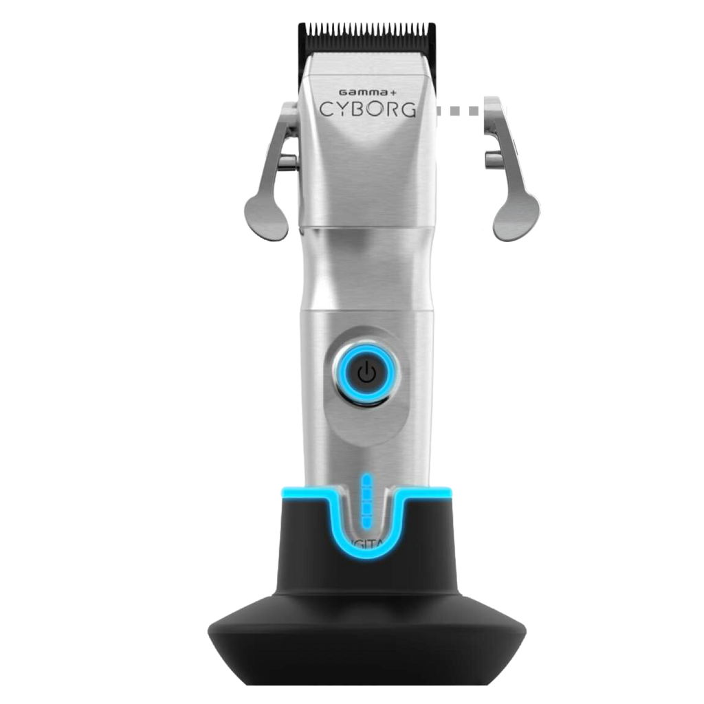CYBORG PROFESSIONAL METAL HAIR CLIPPER WITH DIGITAL BRUSHLESS MOTOR AND LEFT OR RIGHT LEVER-GP604M